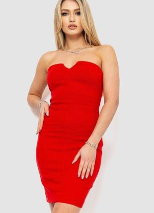 Сукня ошатна коротка, колір червоний, 186r020