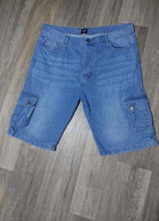 Мужские джинсовые шорты с карманами / skt / бриджи / синие шор...
