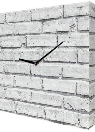 Часы настенные квадратные кирпичная стена, часы на холсте