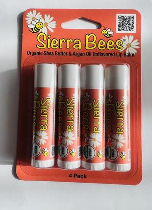 Органические бальзамы для губ sierra bees 🐝 с аргановым маслом...