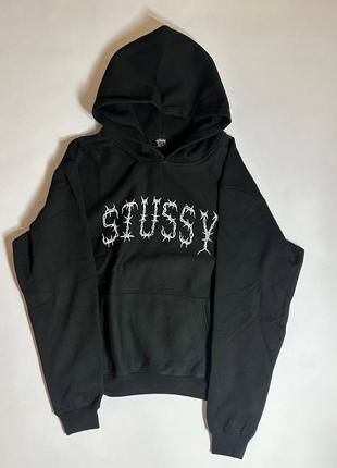 Худі stussy barb logo hoodie black