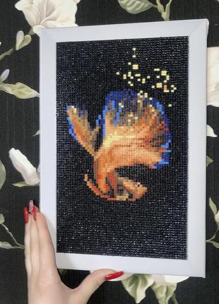Алмазная мозаика ручной работы рыбка