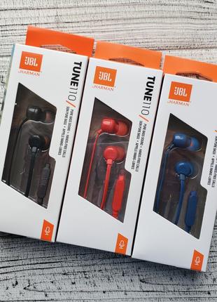 Вакуумні навушники JBL Tune 110 синій Оригінал!