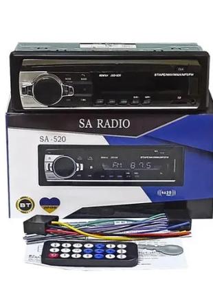 Автомагнитола MP3 SA 520 ISO +ВТ, AUX, SD, USB, с пультом упра...