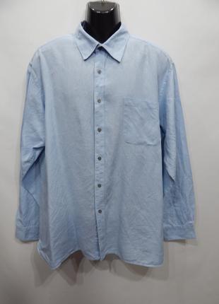 Мужская льняная рубашка с длинным рукавом Gap р.56 021DR (толь...