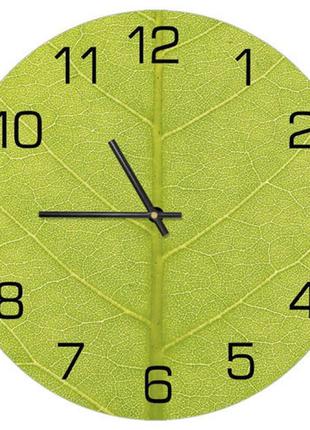 Часы настенные круглые, 36 см листик