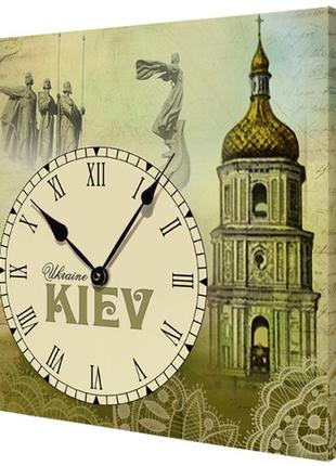 Годинники настінні квадратні київ україна, годинник на полотні