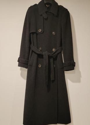 Длинное двубортное пальто zara