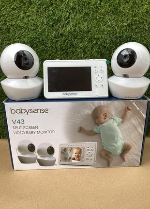 Відеоняня babysense v43 з монітором 4,3 дюйма, з двома камерам...