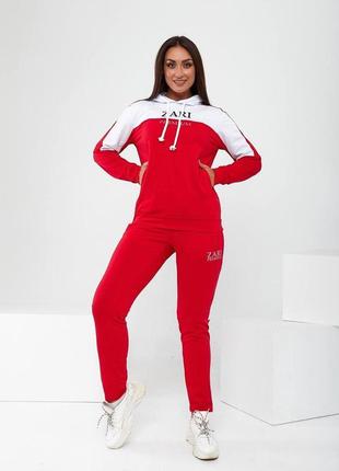Спортивный костюм женский двунитка vizavi красный