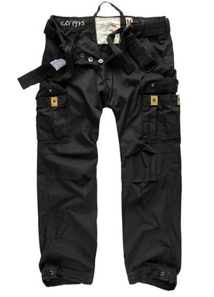 Штаны мужские surplus premium vintage trousers schwarz gewas