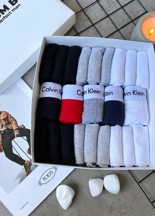 Мужской набор трусов и носков calvin klein white трусы боксеры...