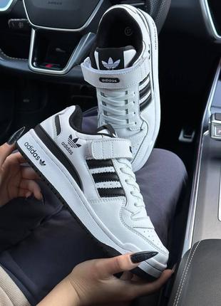 Женские кроссовки adidas originals forum 84 low white black