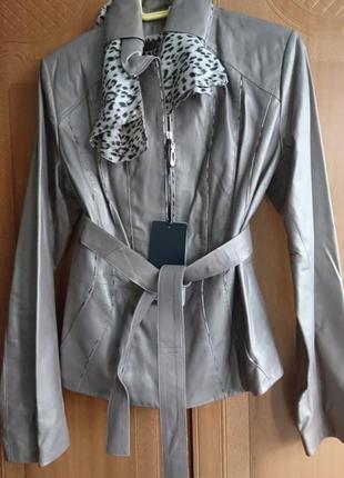 Куртка кожаная натуральная кожа роксан цвета мокко