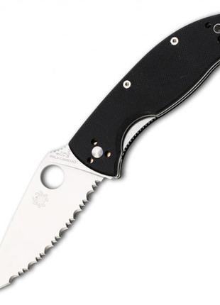 Нож складной spyderco tenacious серрейтор