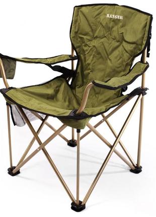 Складное кресло ranger rshore green для рыбалки и отдыха на пр...