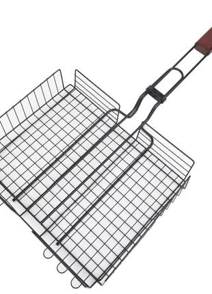 Решетка для гриля двойная grill me bq-036 (31х25х6 см), с анти...