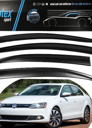 Дефлекторы окон, ветровики на Volkswagen Jetta VI седан 2010-2...