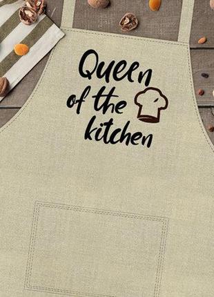 Фартук кухонный с принтом королева кухни