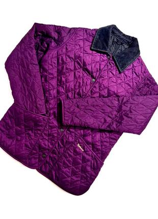 Куртка стеганная женская фиолетовая barbour