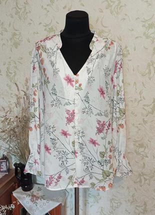 Блуза рубашка цветочный принт 🌺 uk16