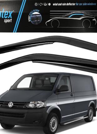 Дефлекторы окон, ветровики на Volkswagen T5 2003-2015 (скотч) ...