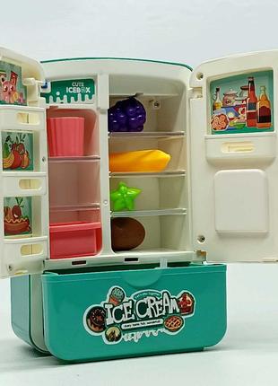Игровой набор Shantou Холодильник с продуктами музыкальный зел...