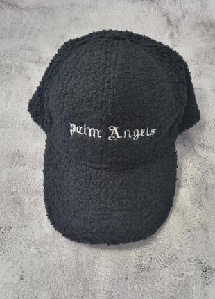 Кепка бейсболка теплая тедди в стиле palm angels