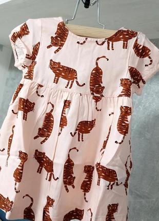 Платье для девочки рост 86 с тиграми