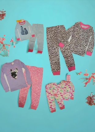 Пижама для девочки хлопковая коттоновая лео леопардовая пингви...