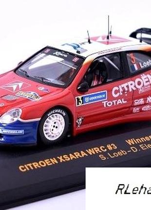 Citroen Xsara WRC #3 Loeb/Elena. IXO Models. Масштаб 1:43