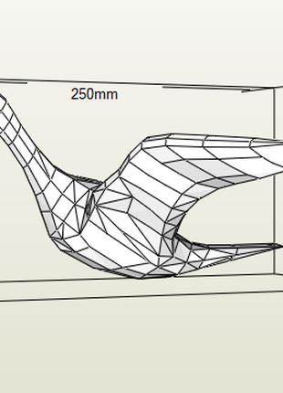 PaperKhan конструктор з картону 3D фігура лебідь гусак птах пт...