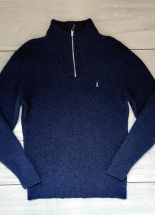 Качественный теплый свитер с высокой горловиной шерсть 100%