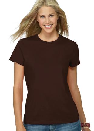 Женская футболка JHK, Lady Comfort, коричневая, размер XXL, хл...