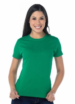 Женская футболка JHK, Lady Comfort, зеленая, размер XL, хлопок...