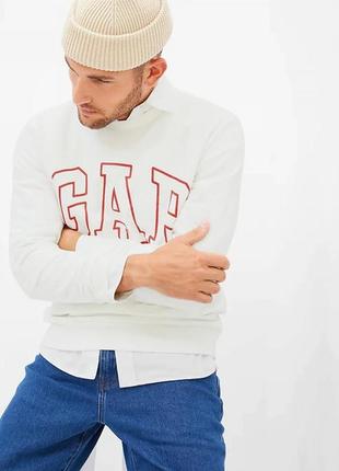 Кофта світшот трикотажна фліс gap 457230 off white