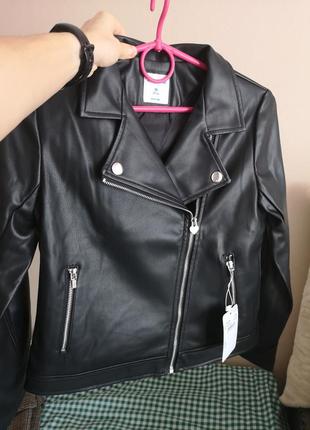 Новая куртка косуха эко кожа испанского бренда mayoral 11-12 лет