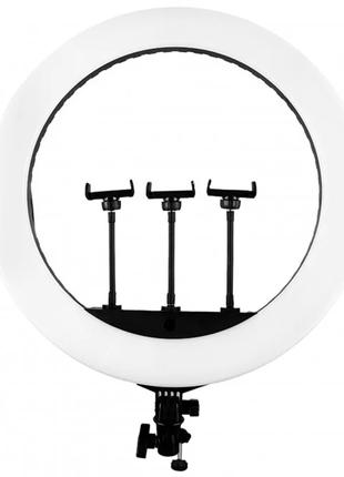 Светодиодная кольцевая LED лампа HQ-21N с 3 креплениями и пуль...