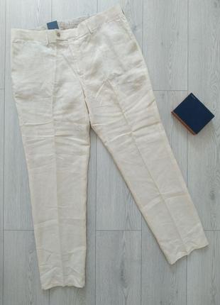 Мужские льняные светлые брюки р. 38 (xl), 60 (3-4xl) 100% лён