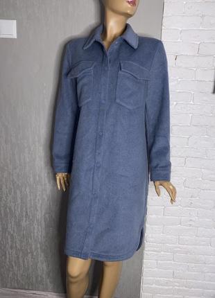 Пальто пальто-рубашка с накладными карманами vila clothes, m-l