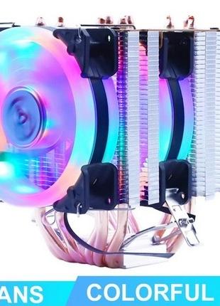 Кулер на 6 трубках IWONGOU с Ring подсветкой RGB Intel/AMD