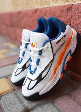 Adidas niteball белые с синим и оранжевым кроссовками мужские ...