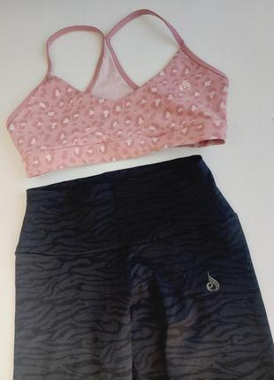 Спортивный топ bra pink leopard ryderwear для тренажерной залы...