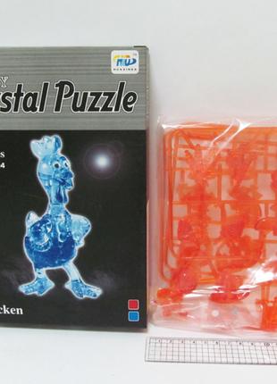 Пазлы 3D пластиковые кристаллические "Петух" развивает мелкую ...