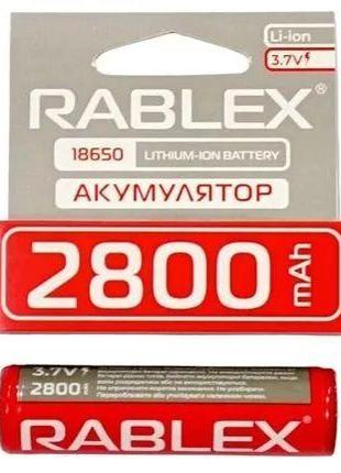 5X Акумулятор RABLEX 18650 2800 mAh Li-ion 3.7V з захистом ОРИ...