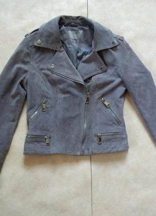 Натуральная кожаная замшевая куртка косуха vero moda, 36 размер.
