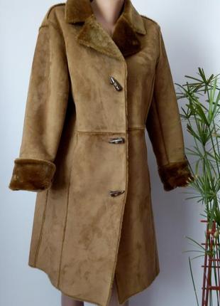 Дубленка пальто 58 56 размер в стиле zara мега-снижка