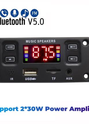 Встраиваемый MP3 плеер с Bluetooth 5.0, FM модуль, усилитель 2...