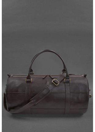 Шкіряна сумка Harper MAXI темно-коричнева крас GG