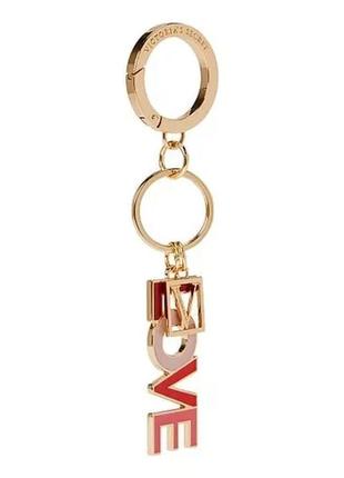 Брелок-аксессуар victoria's secret keychain bag charm logo love